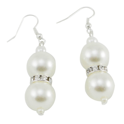 Cream Large Pearl set with Diamond Rings