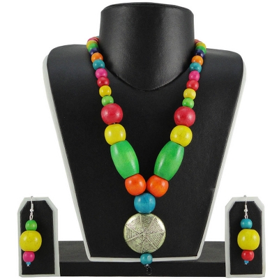 Colorful Wooden Beads Necklace