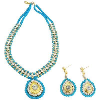Sky Blue Traditional Necklace