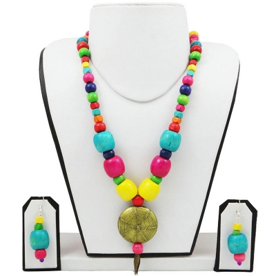Colorful Wooden Beads Necklace