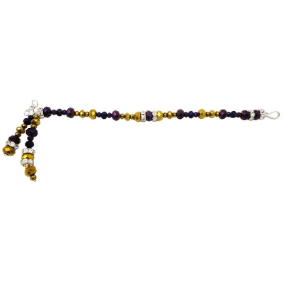Golden & Purple Crystal Beads Bracelet
