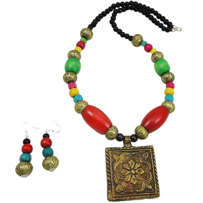 Wooden Beads Antique Necklace