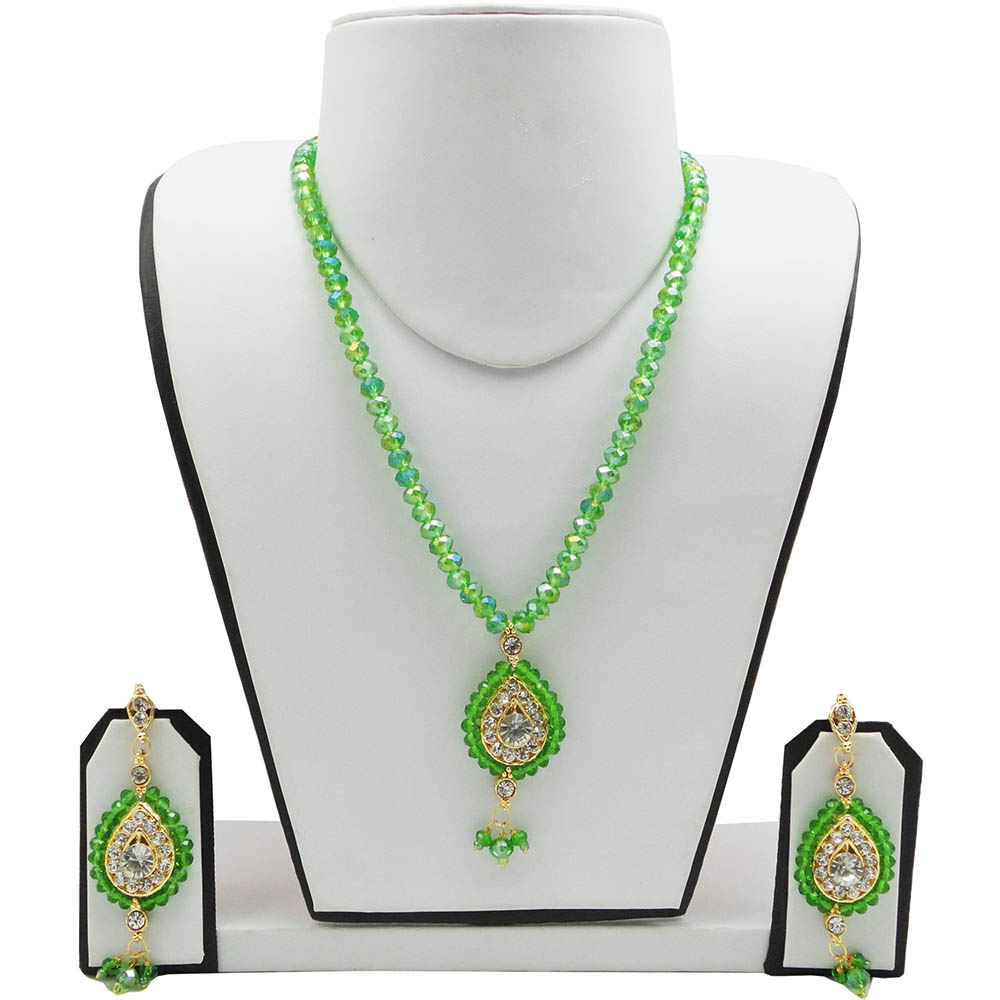 Green Crystal Beads Necklace