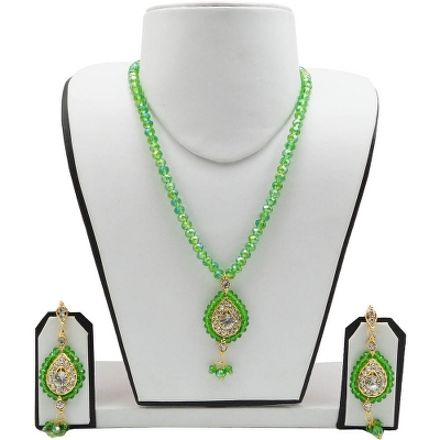 Green Crystal Beads Necklace