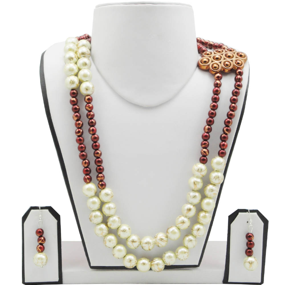 Cream Pearls Designer Necklace