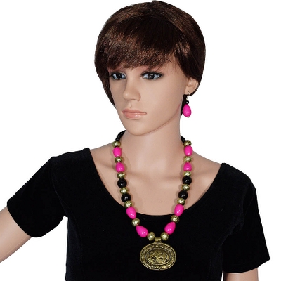 Pink Beads Antique Necklace