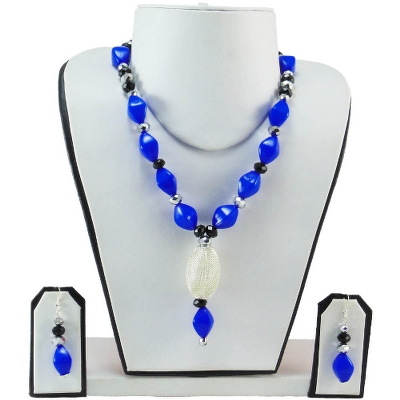 Blue Beads Designer Necklace