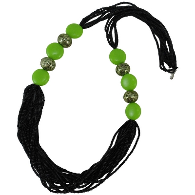 Black Jeko Moti & Designer Beads Necklace