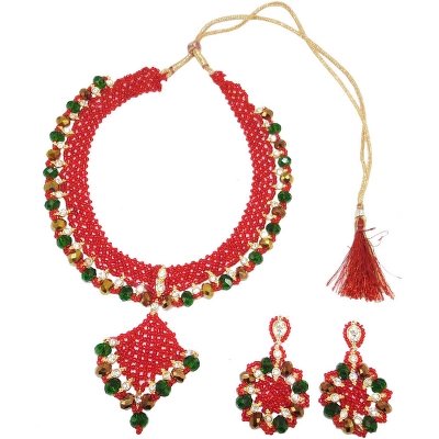 Red Jeko Moti Necklace