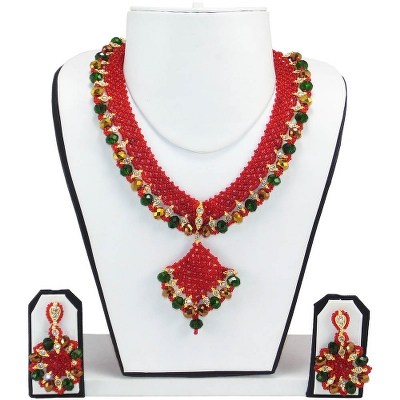 Red Jeko Moti Necklace