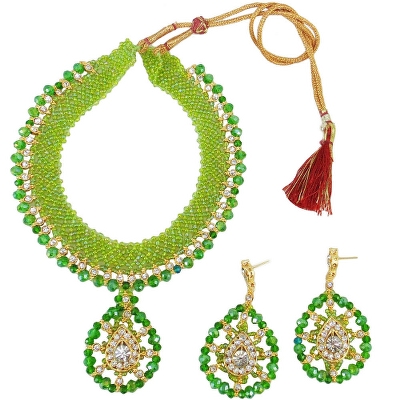Green Jeko Moti Necklace