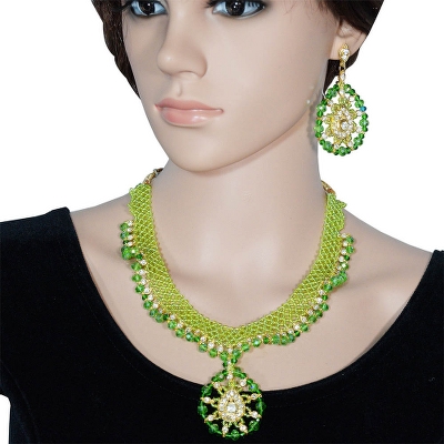 Green Jeko Moti Necklace