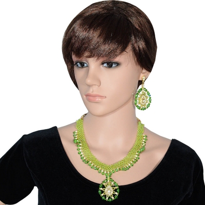 Green Jeko Moti Necklace