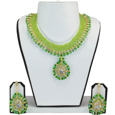 Green Jeko Moti Necklace