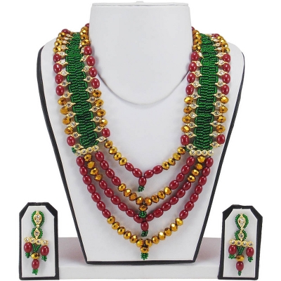 Green &amp; Marron beads Necklace