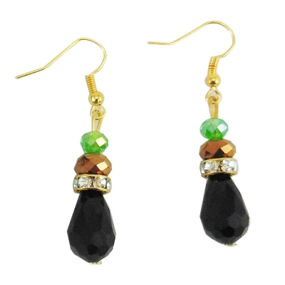 Green & Brown Crystal Beads Necklace