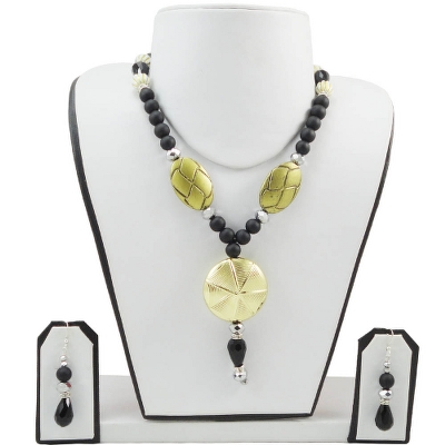 Black Beads Designer Necklace