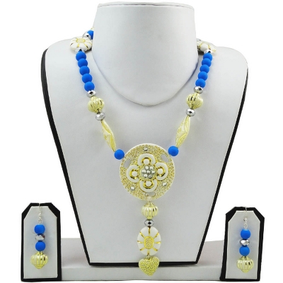 Blue Beads Designer Necklace