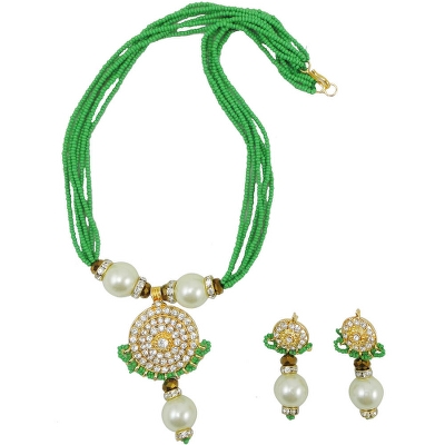 Green Jeko Moti Traditional Necklace