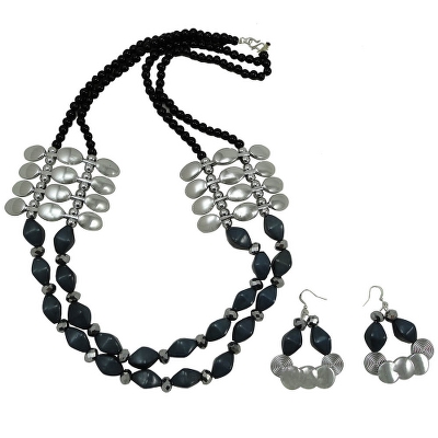 Gray Crystal Beads Designer Necklace