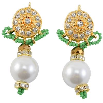 Parrot Green Jeko Moti Handmade Necklace