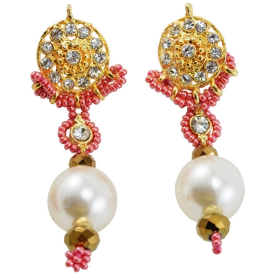 Rosy Pink Designer Pendant Necklace