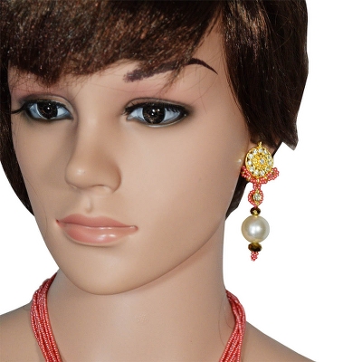 Rosy Pink Designer Pendant Necklace