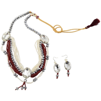Designer Beads Rhinestone Necklace