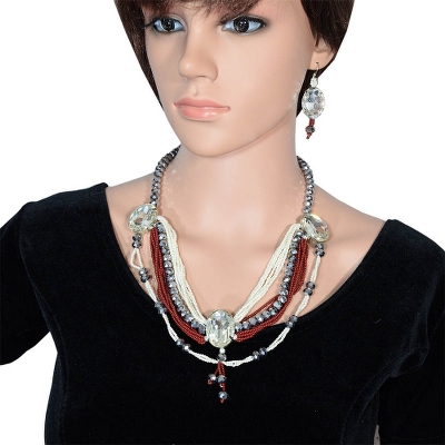 Designer Beads Rhinestone Necklace