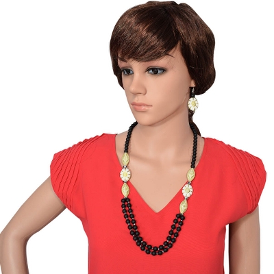 Black Beads Designer Necklace