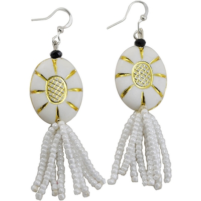 White Jeko moti Necklace with Designer Beads