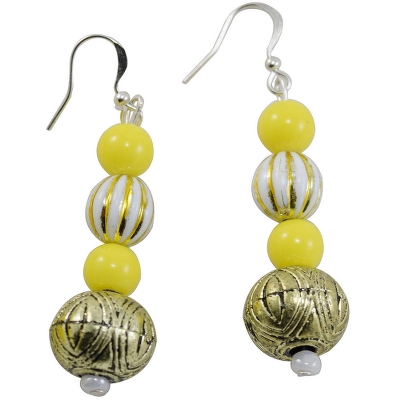 Yellow Jeko moti Designer Beads Necklace