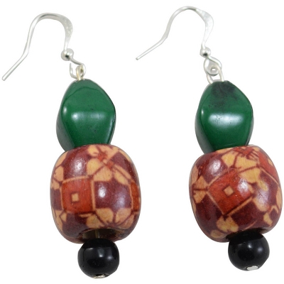 Multi Color Wooden Beads Antique Pendant Designer Necklace