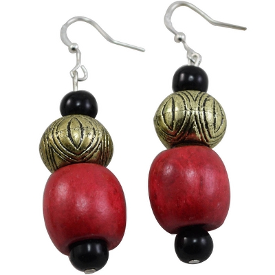 Multi Color Wooden Beads Antique Pendant Designer Necklace