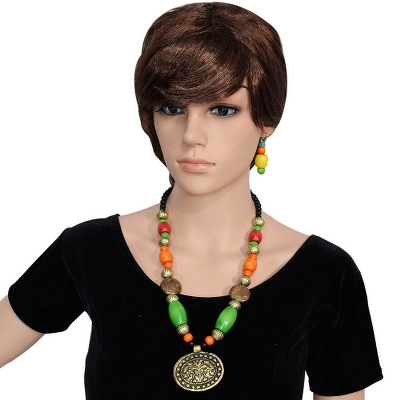 Multi Color Wooden Beads Antique Pendant Designer Necklace