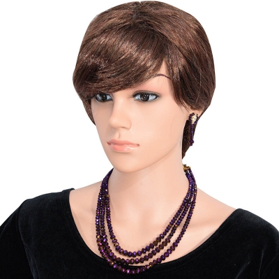 Purple Crystal Beads 3 Row Necklace
