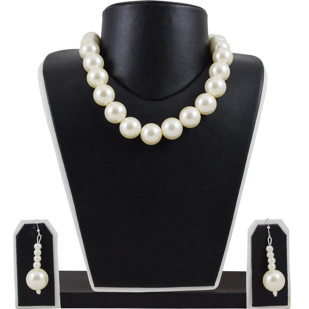 White Artificial Pearl Necklace