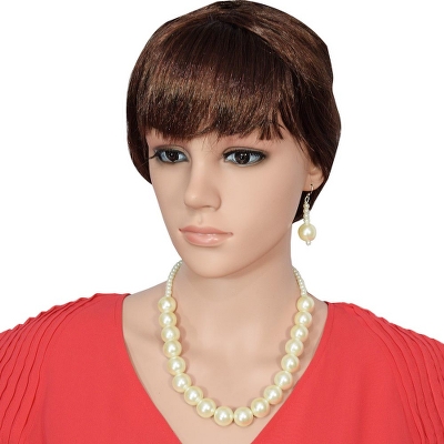 White Artificial Pearl Necklace