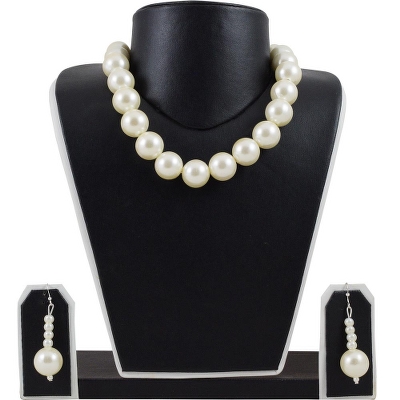 White Artificial Pearl Necklace