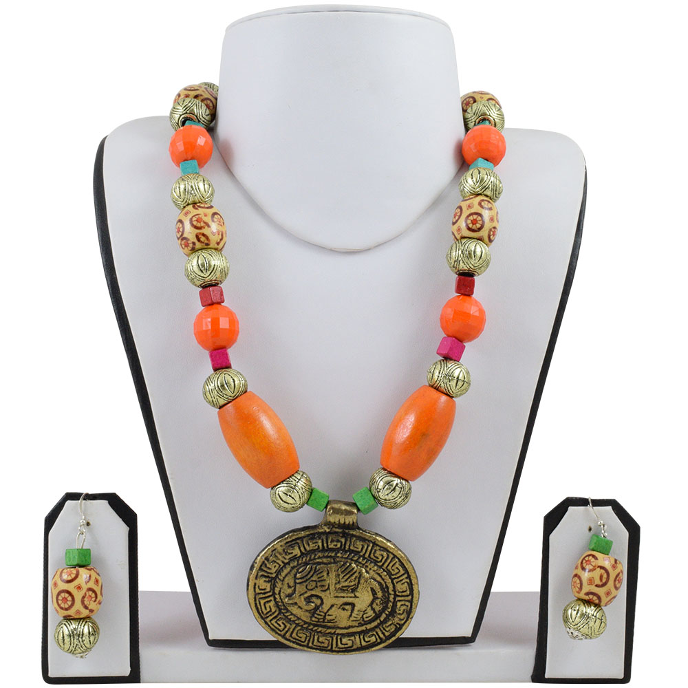 Wooden Beads Designer Necklace