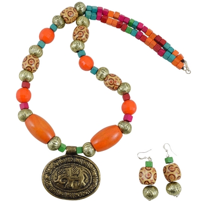 Wooden Beads Designer Necklace