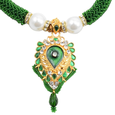 Green Jeko Moti Choker Necklace