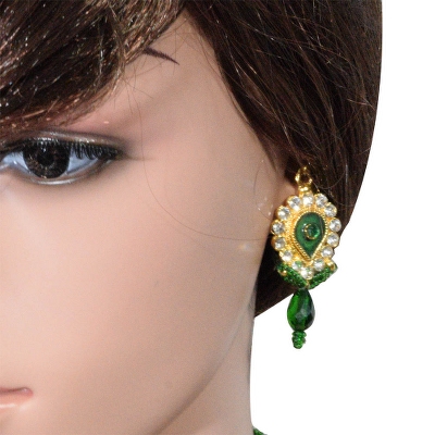 Green Jeko Moti Choker Necklace