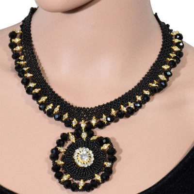 Black Jeko Moti Designer Necklace