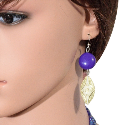 Purple Coin Beads Necklace