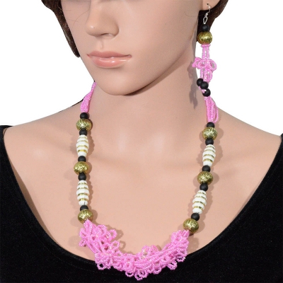 Pink Beads Designer Necklace