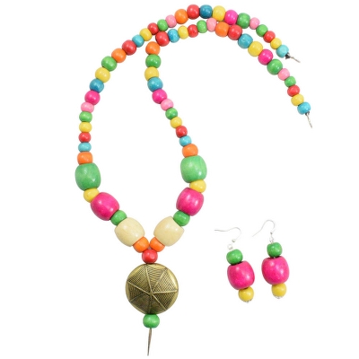 Wooden Beads Designer Necklace