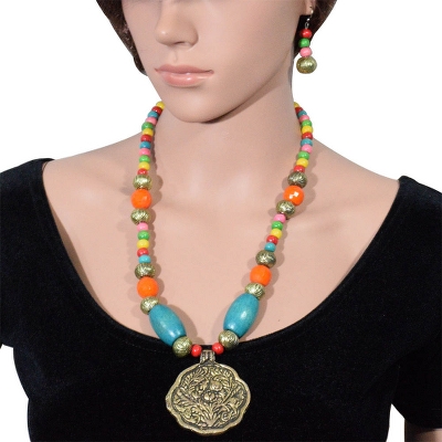 Wooden Beads Antique Necklace