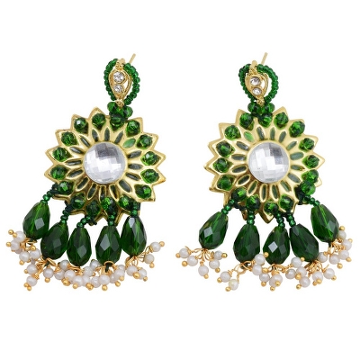 Green Jeko Moti Designer Handmade Necklace