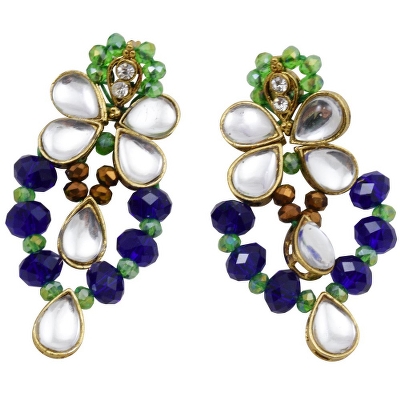 Blue & Green Crystal Beads Designer Necklace